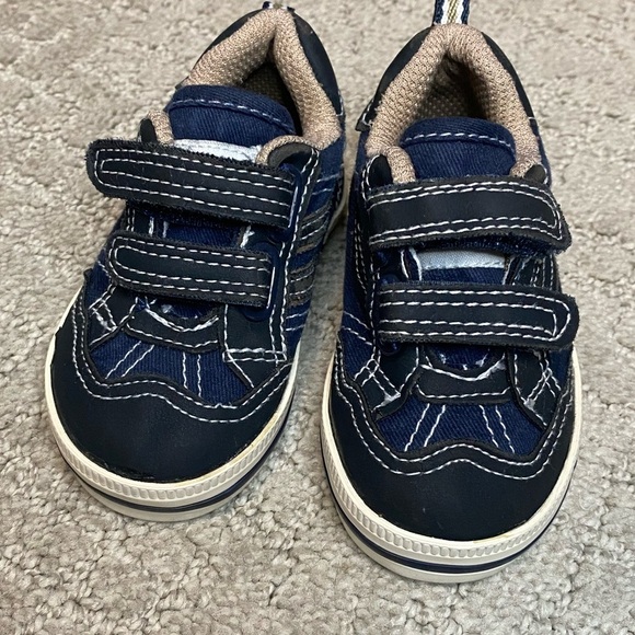 NEW Baby Koala Kids Blue Black Sneakers Velcro Straps Cushioned Sole Size 3 - Picture 3 of 9